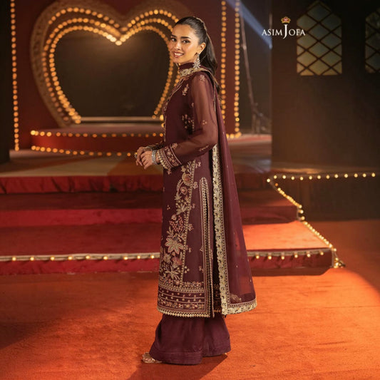 3-Piece Embroidered Dhanak Unstitched Suit