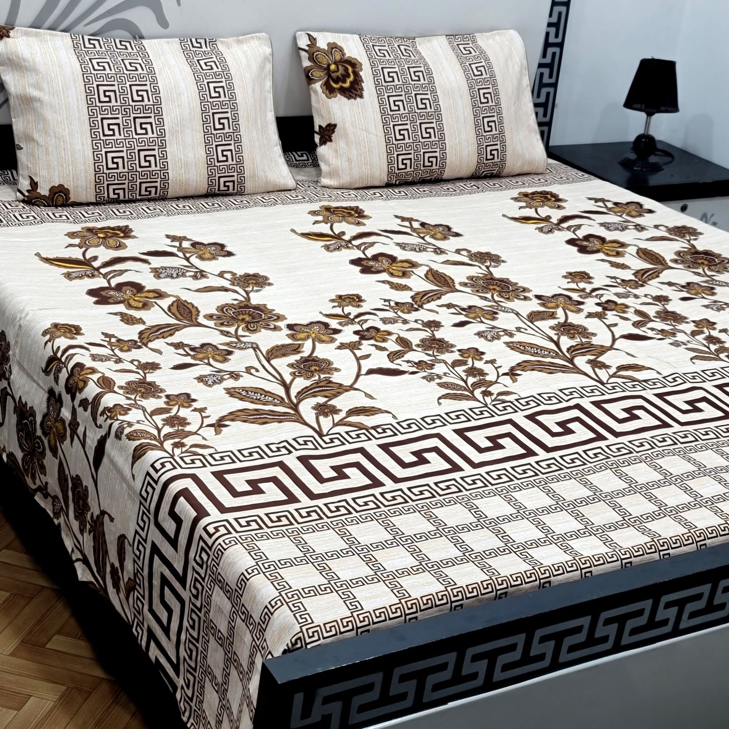 3D Pure Crystal Cotton Bedsheet