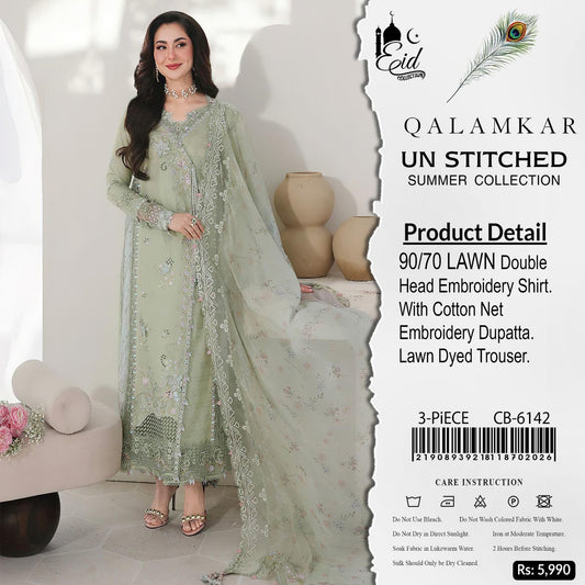 3PC Embroidered Lawn