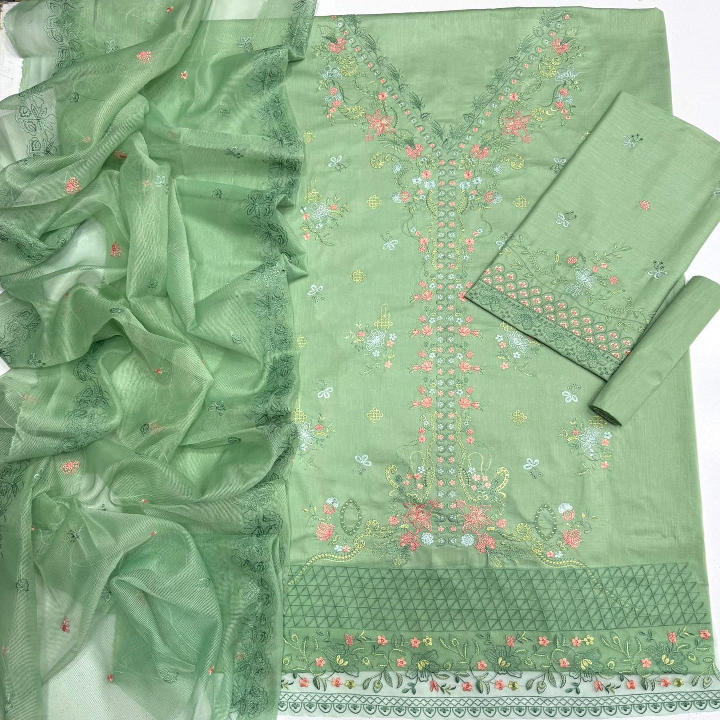 3PC Embroidered Lawn