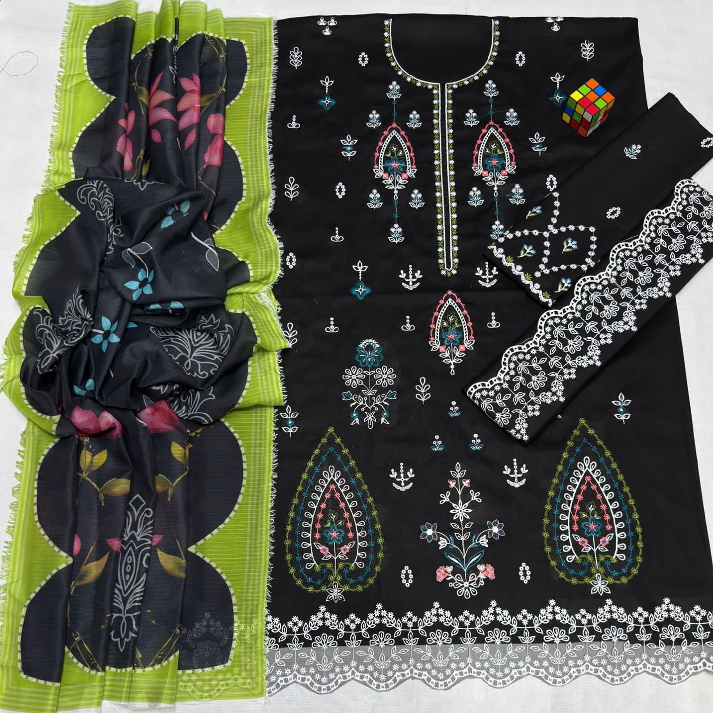 3pc Embroidered Lawn