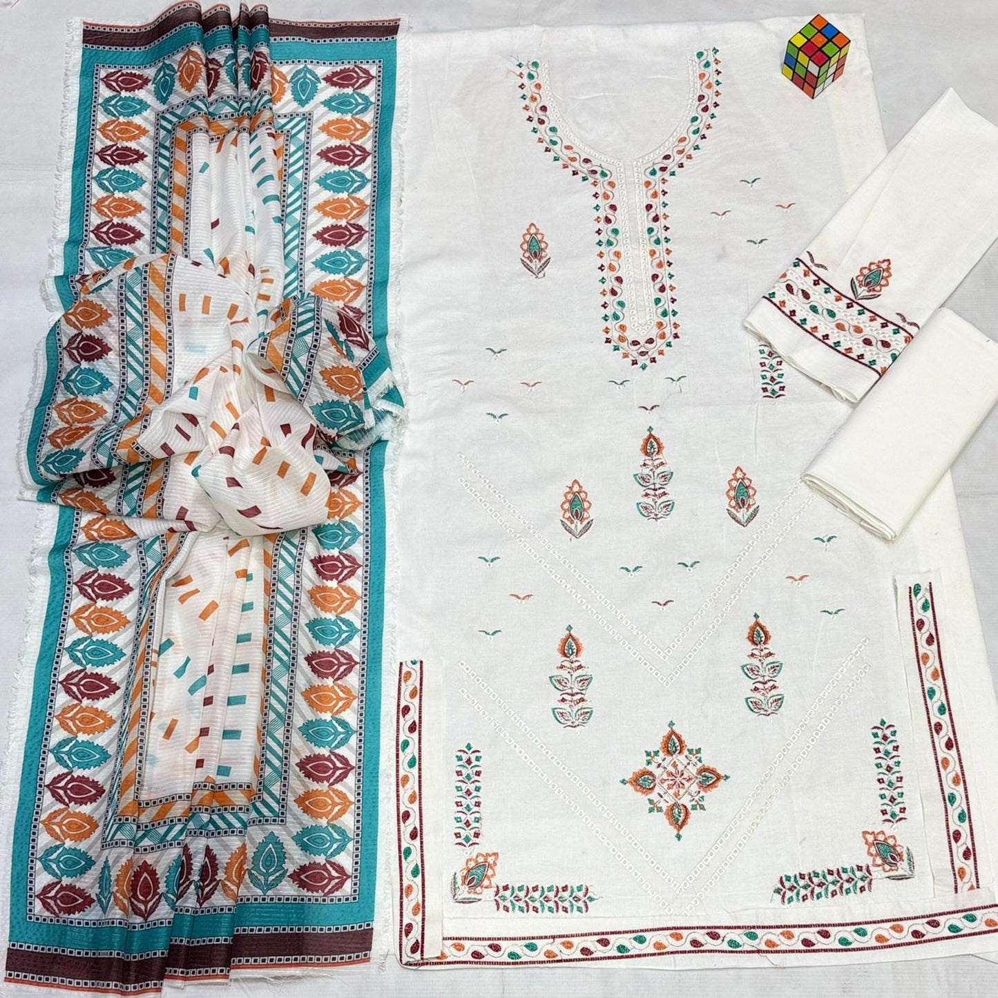 3pc Embroidered Lawn