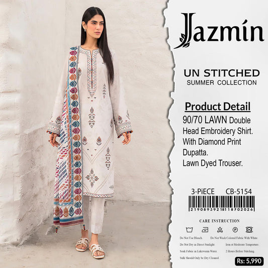 3pc Embroidered Lawn