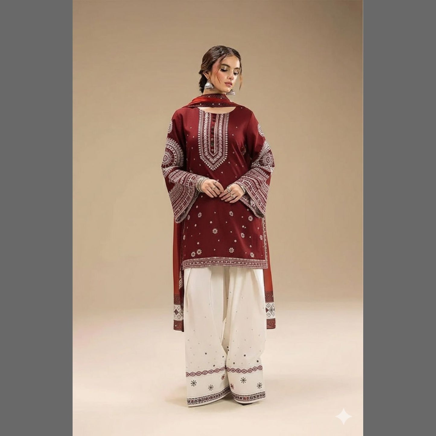 3pc Embroidered Lawn