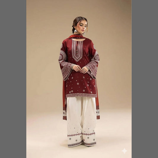 3pc Embroidered Lawn