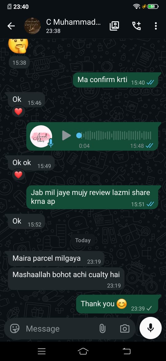 Customer review screenshot