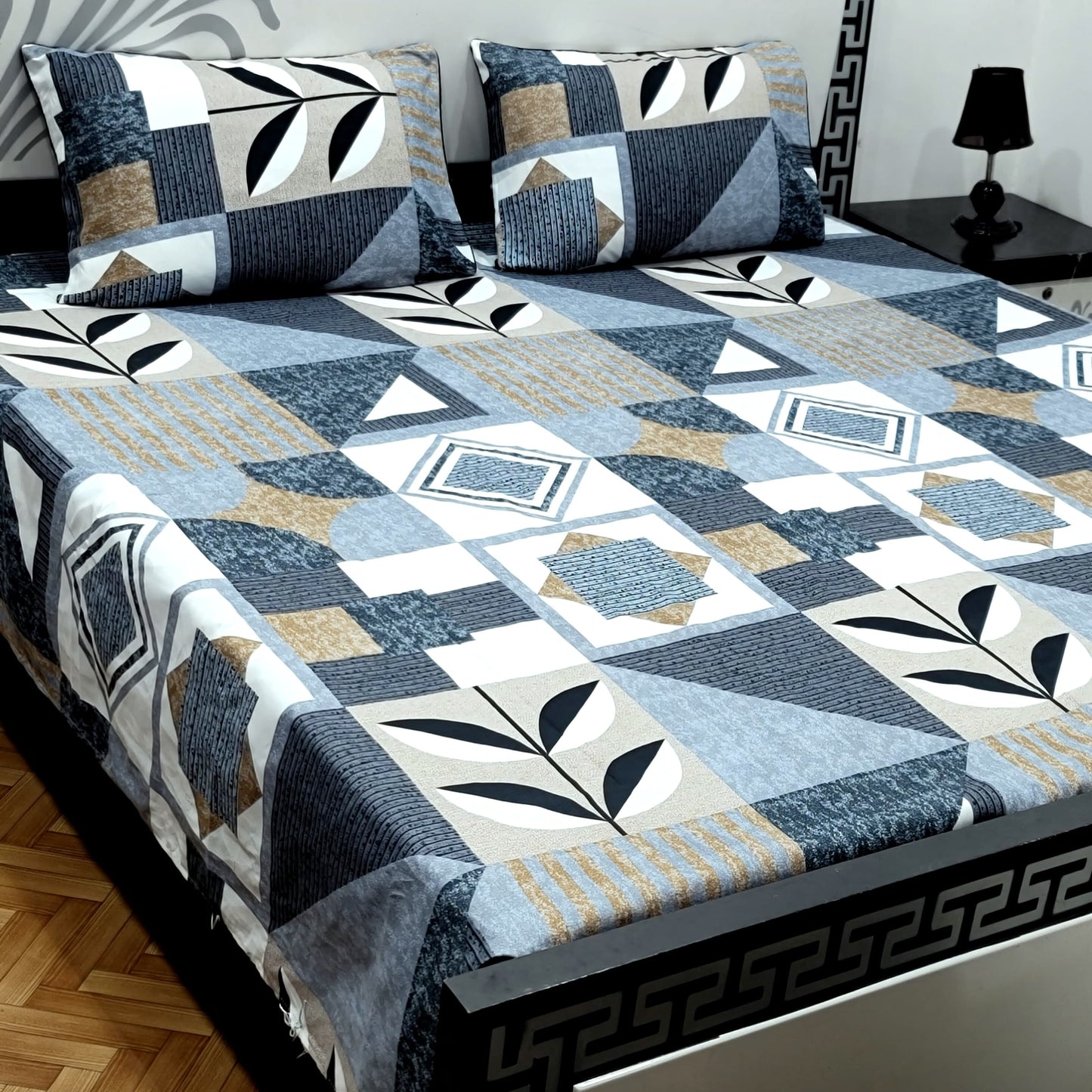 3D Pure Crystal Cotton Bedsheet