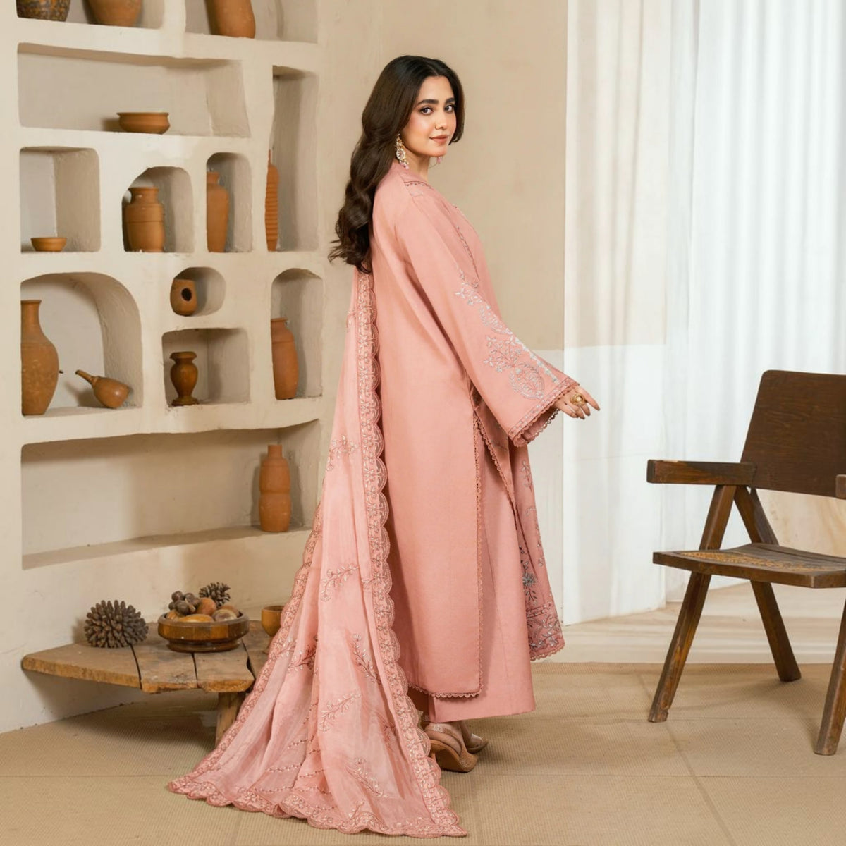 3-Piece Embroidered Lawn Unstitched Suit