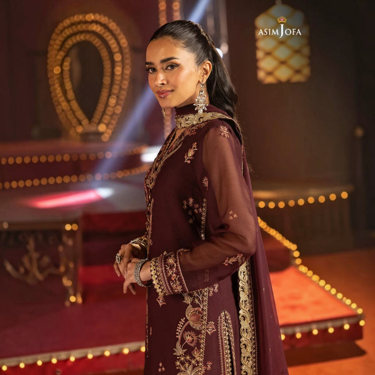 3-Piece Embroidered Dhanak Unstitched Suit