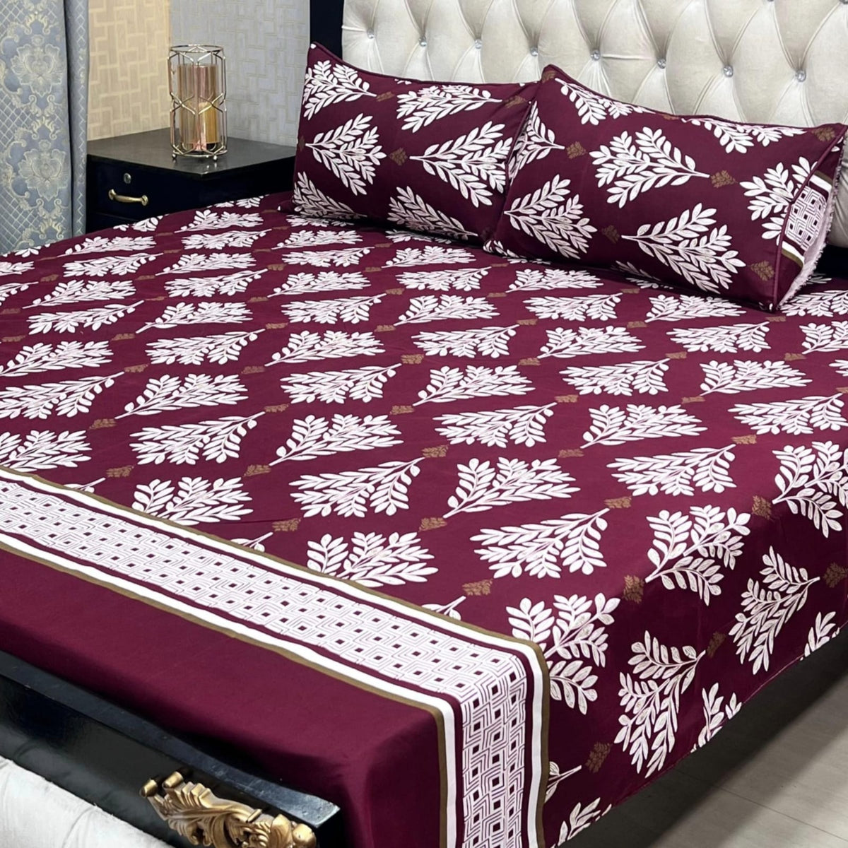 3-D Crystal Cotton Bedsheet