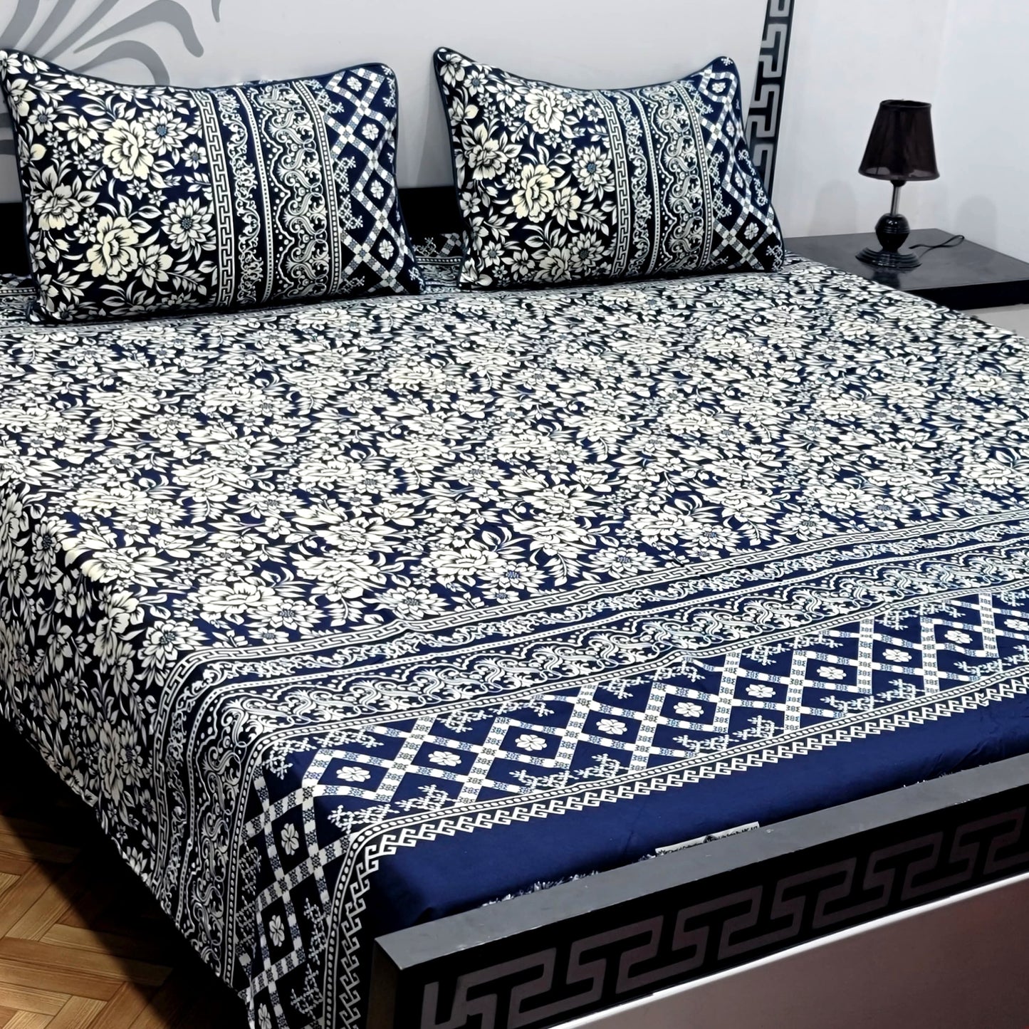 3D Pure Crystal Cotton Bedsheet