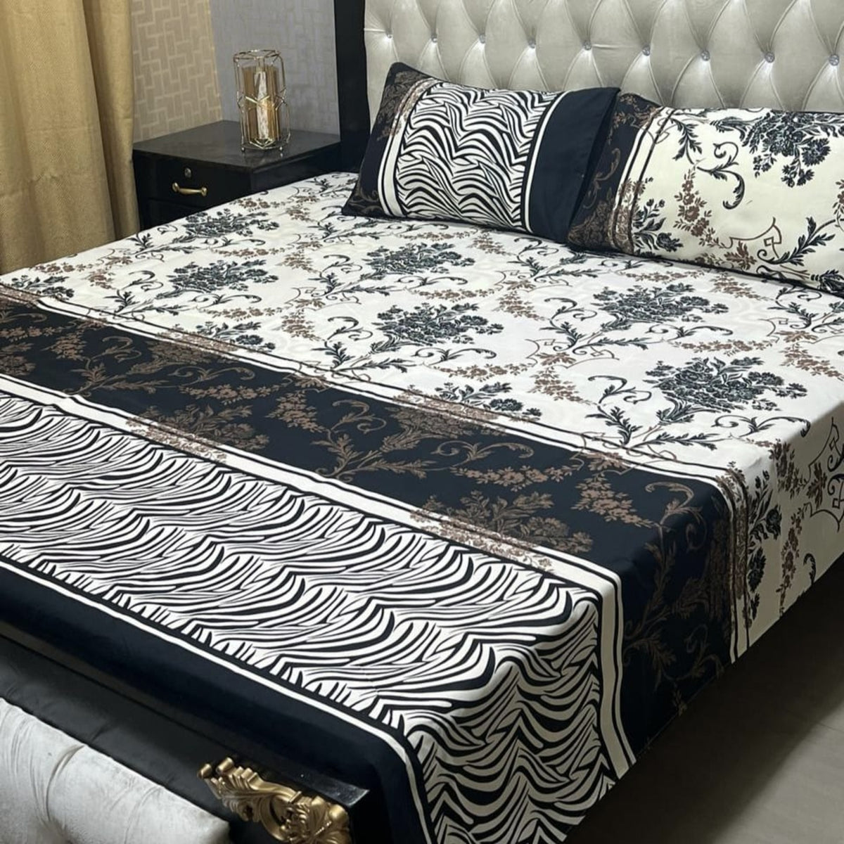 3-D Crystal Cotton Bedsheet