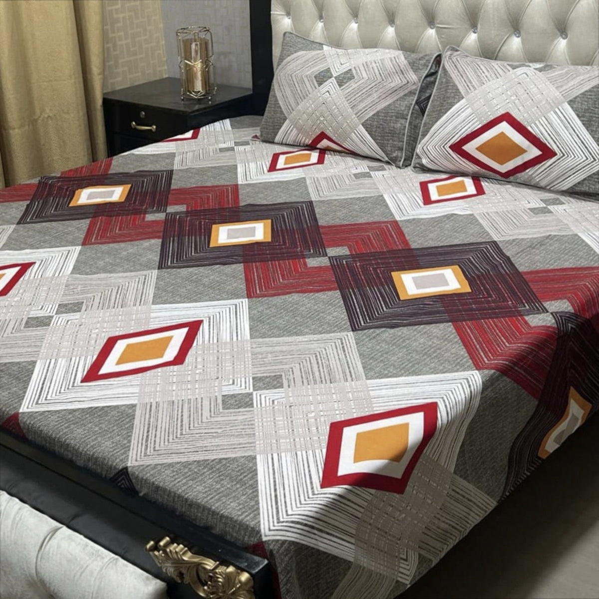 3-D Crystal Cotton Bedsheet
