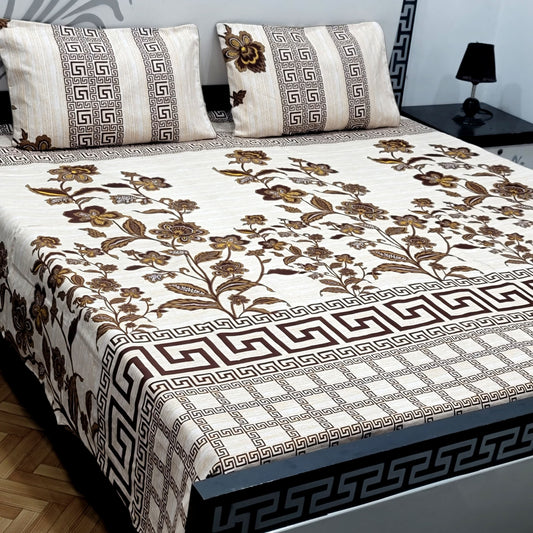 3D Pure Crystal Cotton Bedsheet