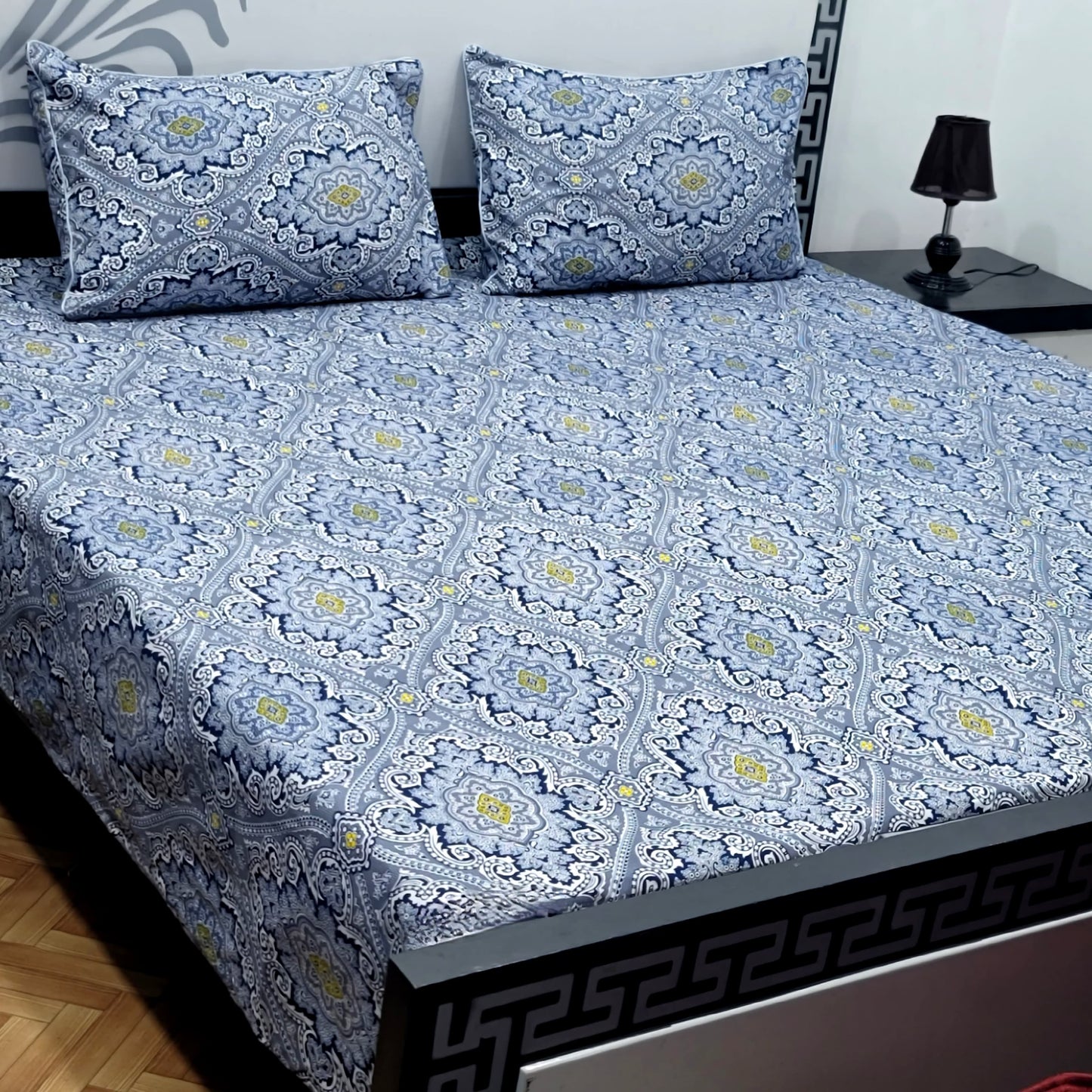 3D Pure Crystal Cotton Bedsheet
